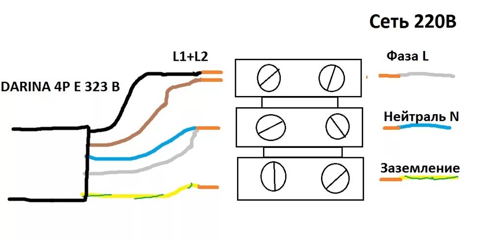 Подключение проводов к сети 220 Подключение индукционной плиты фото - DelaDom.ru