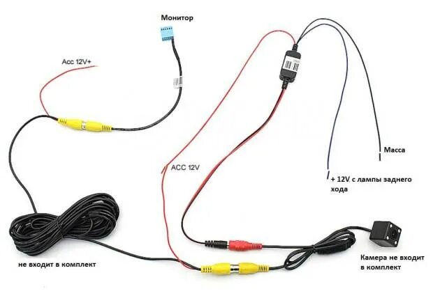 Подключение проводов камеры заднего вида teyes Реле задержки видео сигнала для подключения камер к RCD 330 (VW, Skoda), другой,