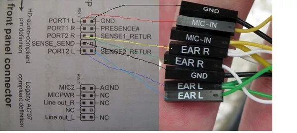 Подключение проводов передней панели компьютера Ответы Mail.ru: Как подключить переднюю звуковую панель для наушников с микрофон