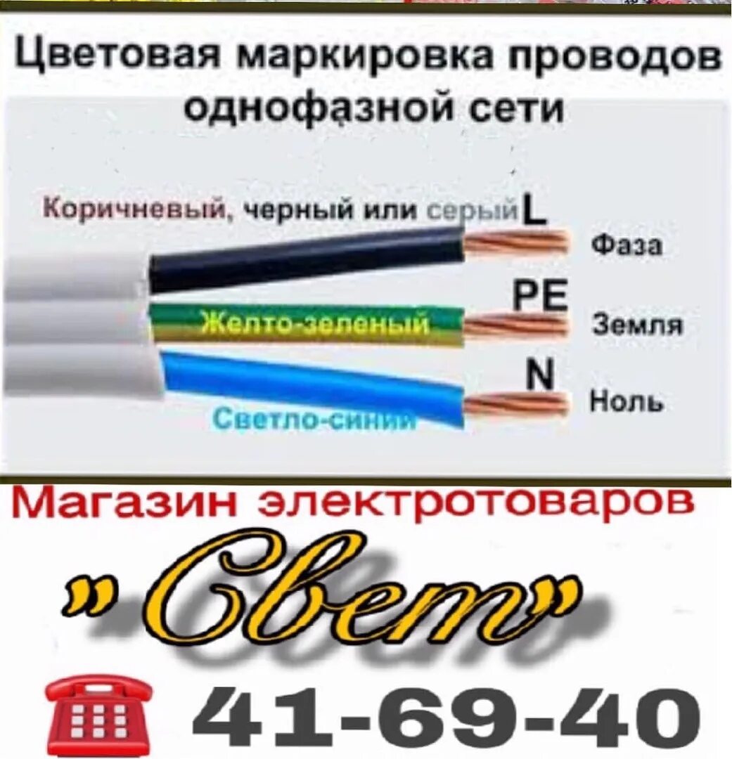 Подключение проводов по цветам 220 Цвета проводов в электрике l n