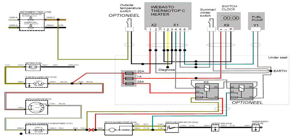 Подключение проводов вебасто Вебаста/ вебасто/ Webasto Thermo Top C ч. 1- подготовка - DRIVE2