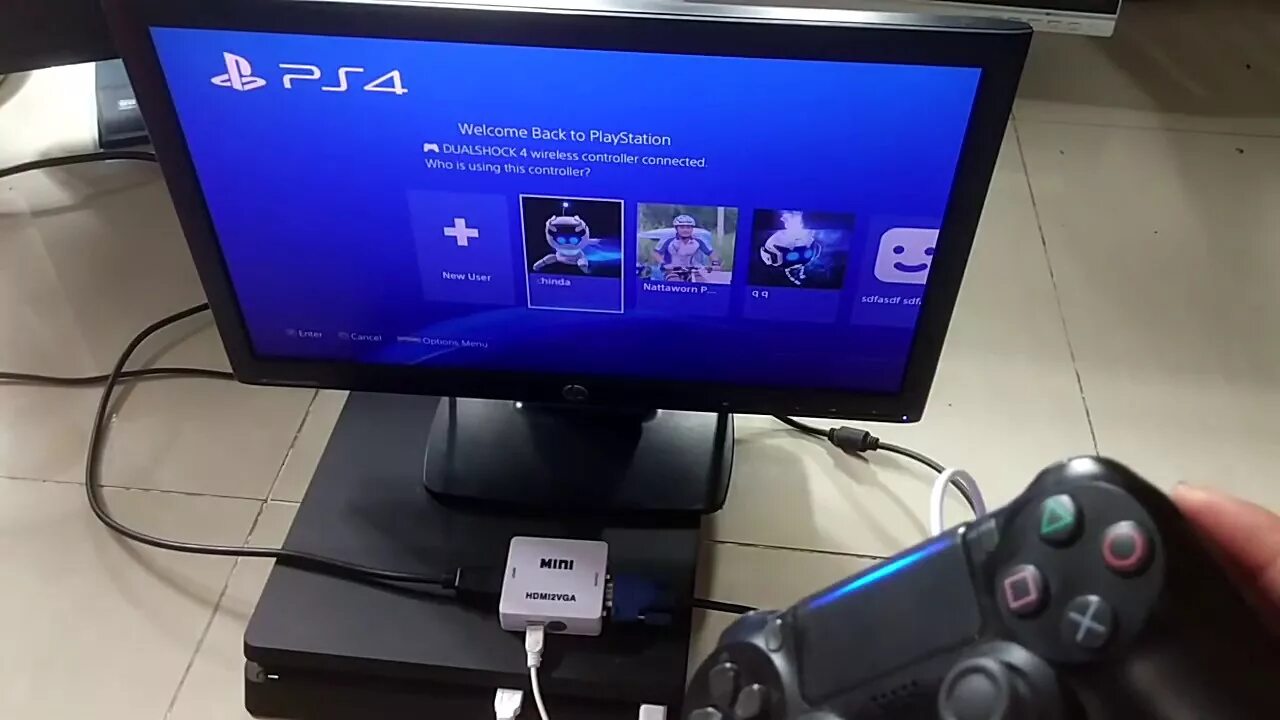 Подключение пс 4 к монитору ต อ PS4 ก บ จ อ monitor ค อ ม เ ก า ด ว ย HDMI to VGA (PS4 Safe mode) - YouTube