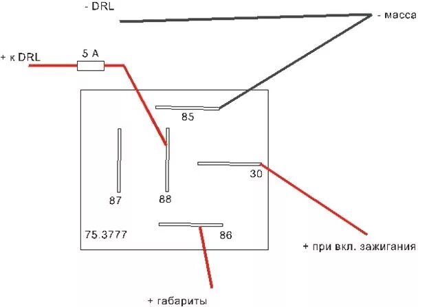 Подключение птф через 5 контактное реле Схема подключения ДХО - ТагАЗ Vortex Estina, 2 л, 2009 года электроника DRIVE2