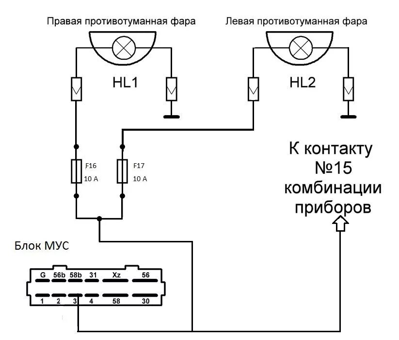 Подключение птф через мус гранта Штатная установка ПТФ через МУС с индикации приборной панели - Lada Гранта лифтб