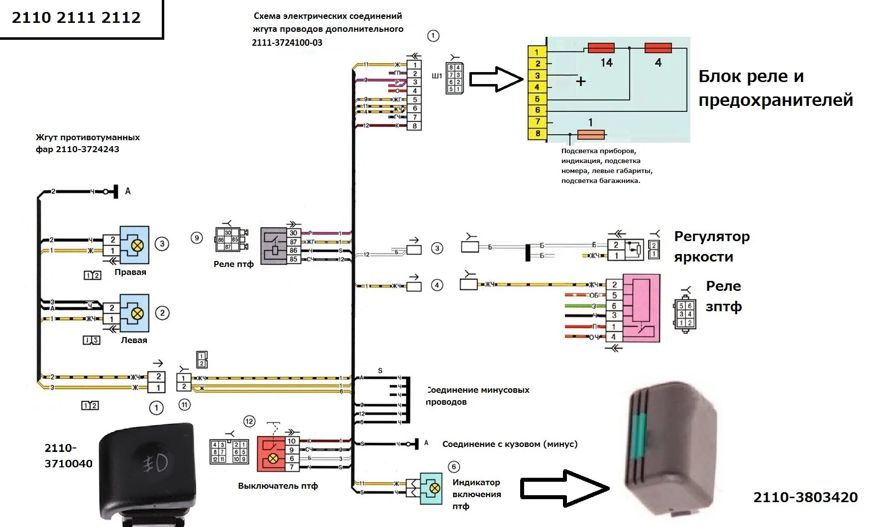 Подключение птф ваз 2111 Кнопка противотуманных фар ваз 2114 распиновка - авто журнал инкам авто