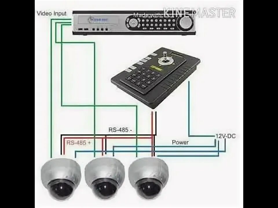 Подключение ptz камер Wiring diagram for cctv - YouTube