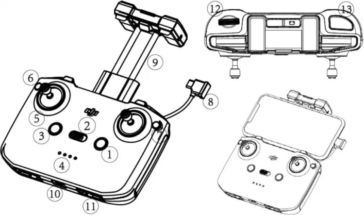 Подключение пульта dji к компьютеру Ряд схем из руководства DJI Mavic Air 2 и дополнительные детали об этом дроне