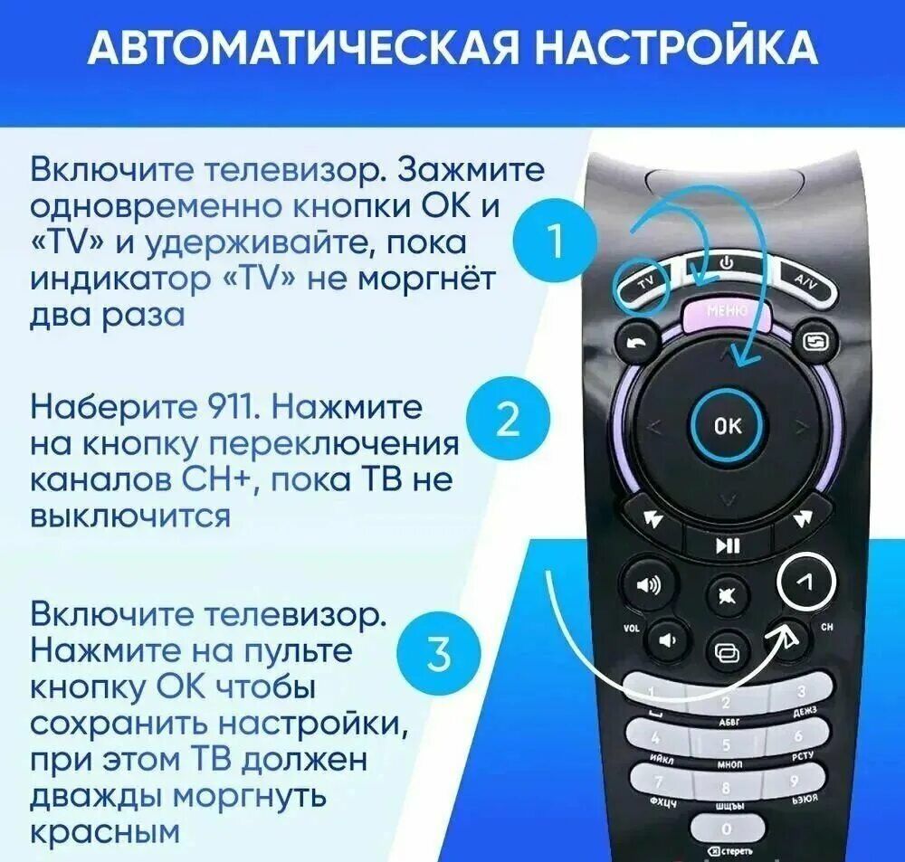 Подключение пульта ростелеком к телевизору Пульт ДУ для IPTV Ростелеком (Rostelecom) URC177500 SML-282 HD Base - купить в и