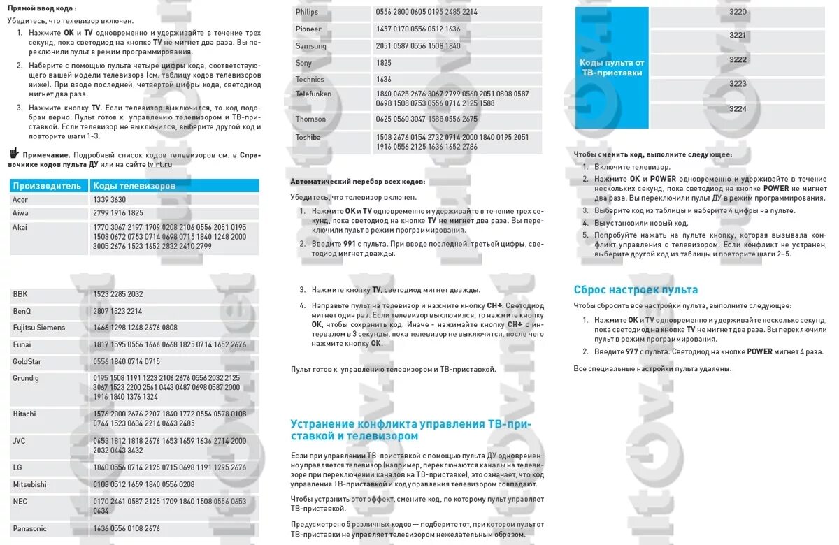 Подключение пульта ростелеком к телевизору для спутниковых ресиверов / SmartLabs URC-177500 пульт для HD-декодера SML-282 H