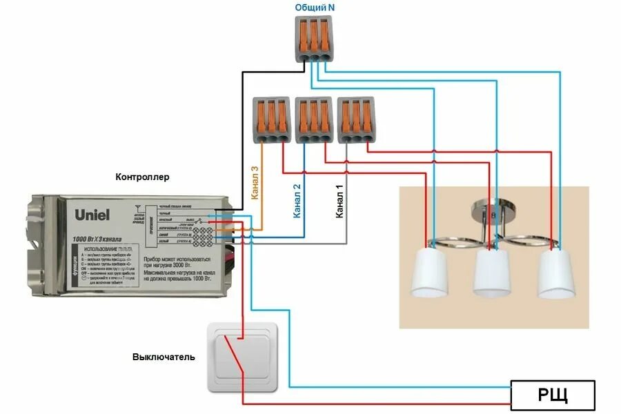 Подключение пульта управления светом uniel Как подключить люстру к пульту управления? Публикации Элек.ру