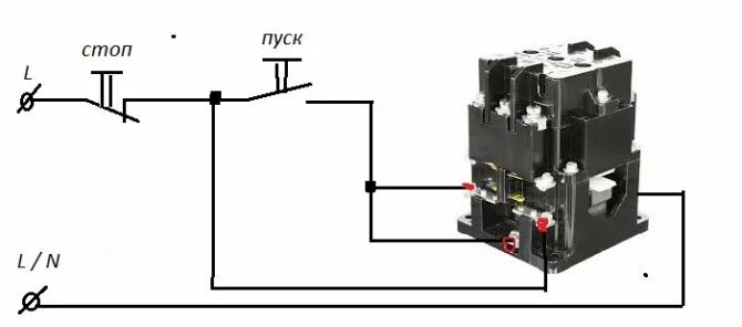 Подключение пускателя через кнопку пуск Схема подключения и технические характеристики магнитного пускателя ПМЕ-211