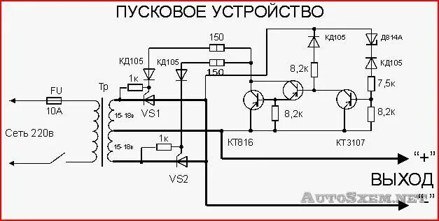 Подключение пуско зарядного устройства Пусковое устройство для авто, схема Схемотехника, Устройство, Электронная схема