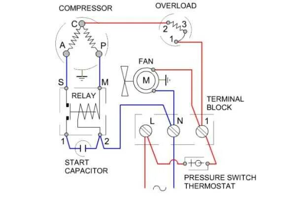 Подключение пускового реле Как запустить компрессор без реле