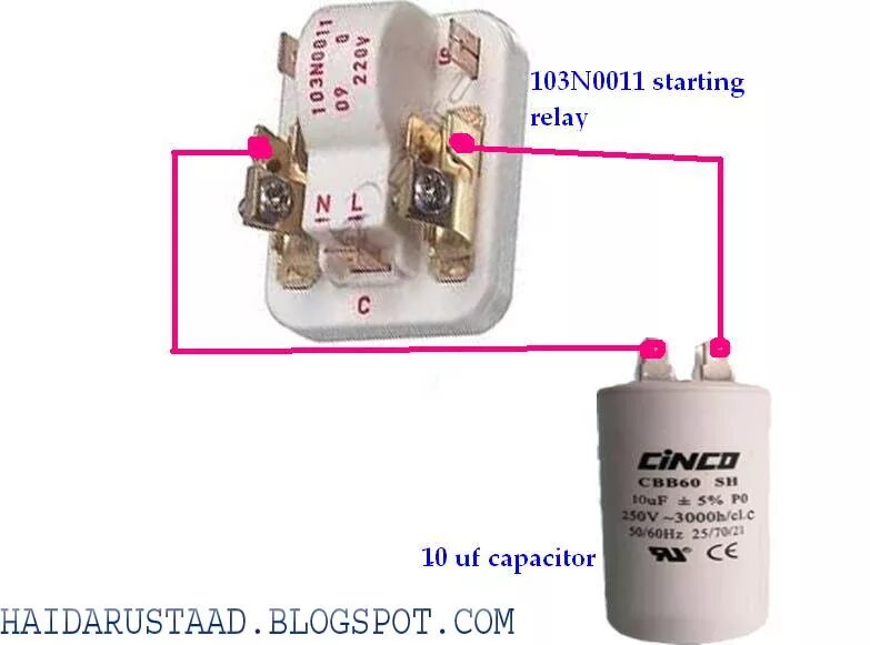 Подключение пускового реле refrigerator relay and capacitor