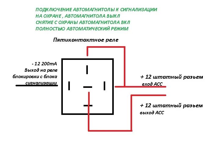 Подключение пятиконтактного реле 12в схема подключения проводов Майфун на Охране :) - Lada 4x4 3D, 1,7 л, 2019 года тюнинг DRIVE2