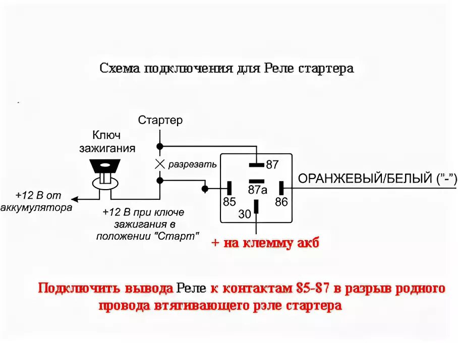 Подключение пятиконтактного реле стартера Блог сообщества Club Camry, Vista и Prominent (V30) - DRIVE2