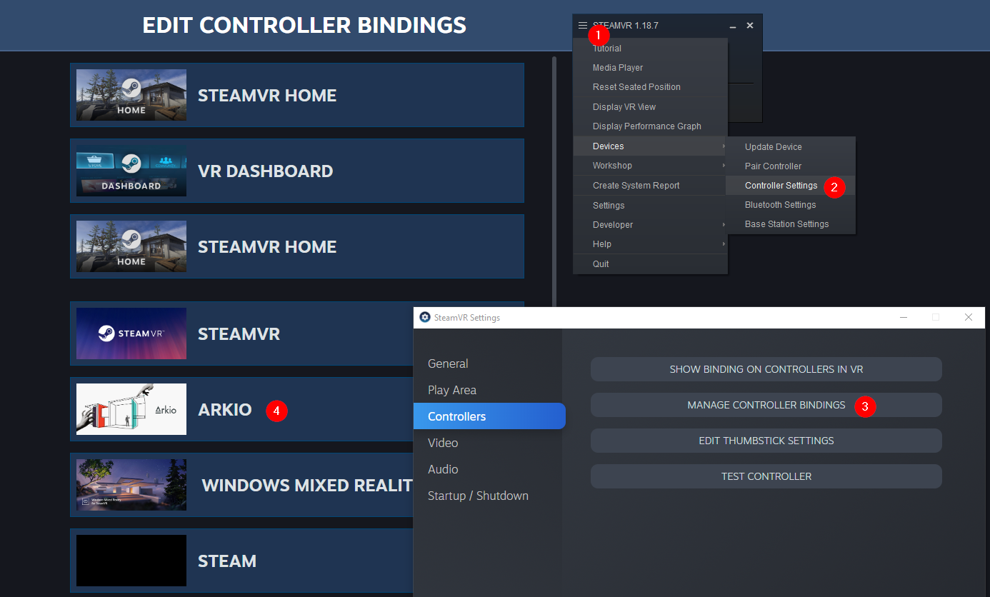 Подключение quest 3 к steam Steam VR controller bindings - Arkio