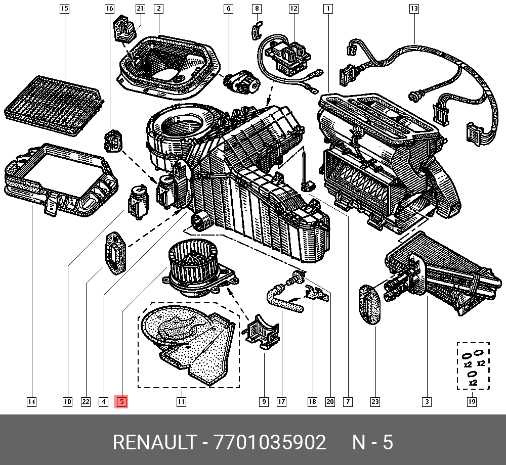 Подключение радиатора печки рено сафран 7701035902 RENAULT Вентилятор салона купить в интернет-магазине AvtoTO