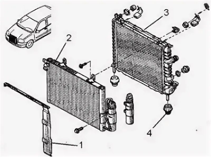 Подключение радиатора рено логан Engine radiator - removal and installation (Renault Symbol 2, 2008-2013, petrol)