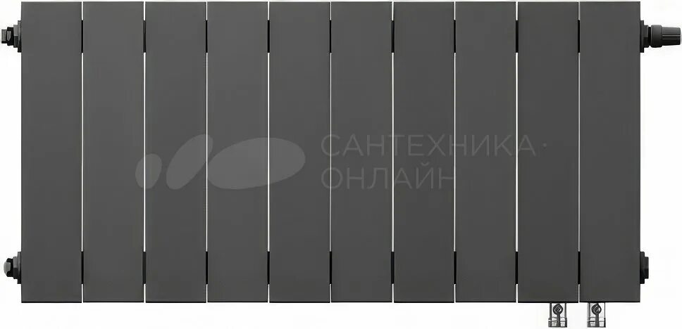 Подключение радиатора royalthermo pianoforte Радиатор биметаллический Royal Thermo Piano Forte 300 VDR noir sable, 10 секций 