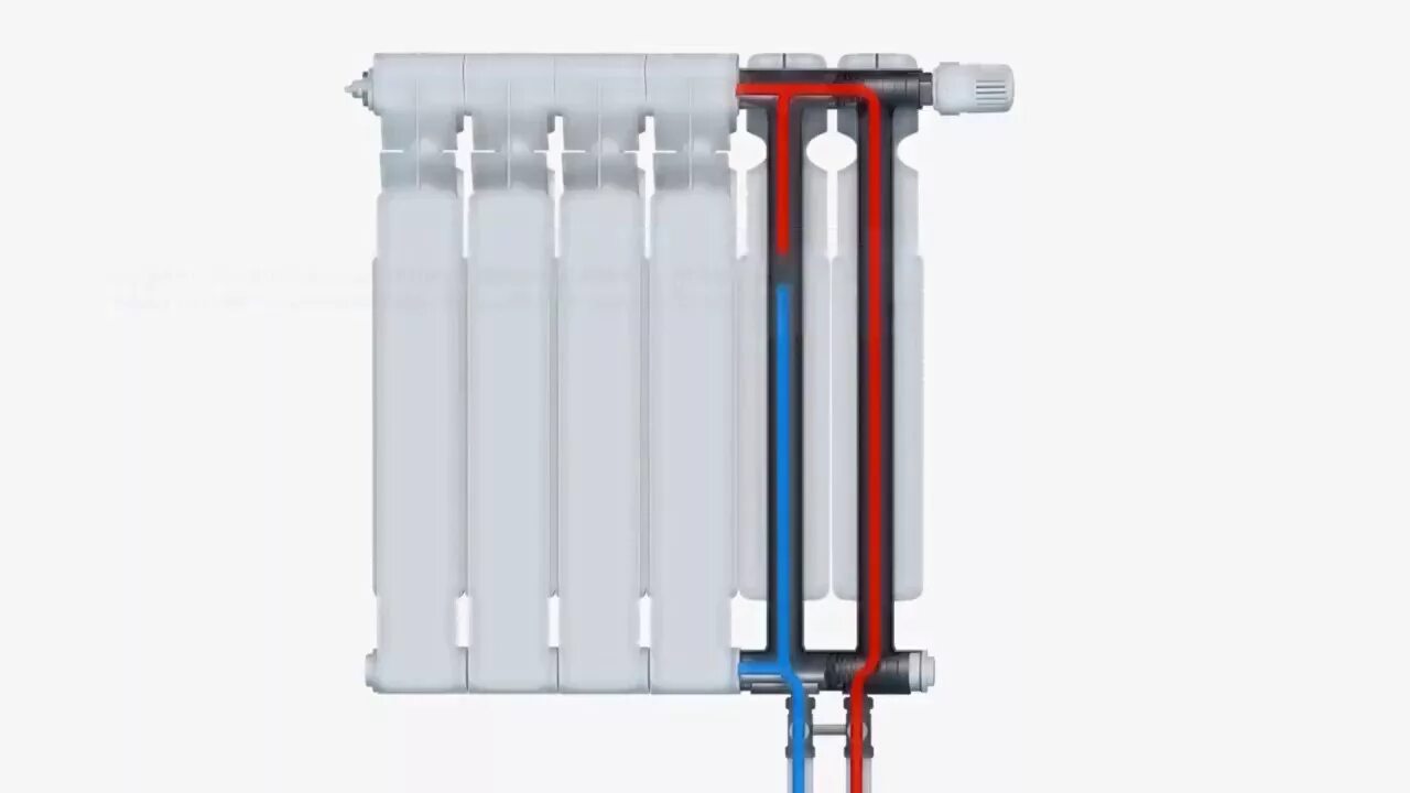 Подключение радиаторов с боковой подводкой Биметаллические и аллюминевые радиаторы с нижним подключением - YouTube