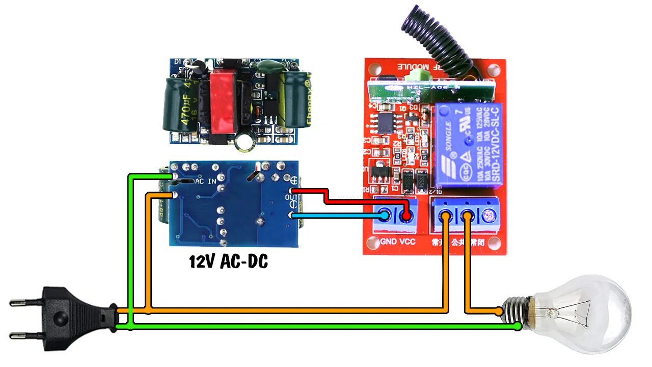 Подключение радиоуправляемого реле Полезные электронные модули, умный дом - AlexGyver Technologies