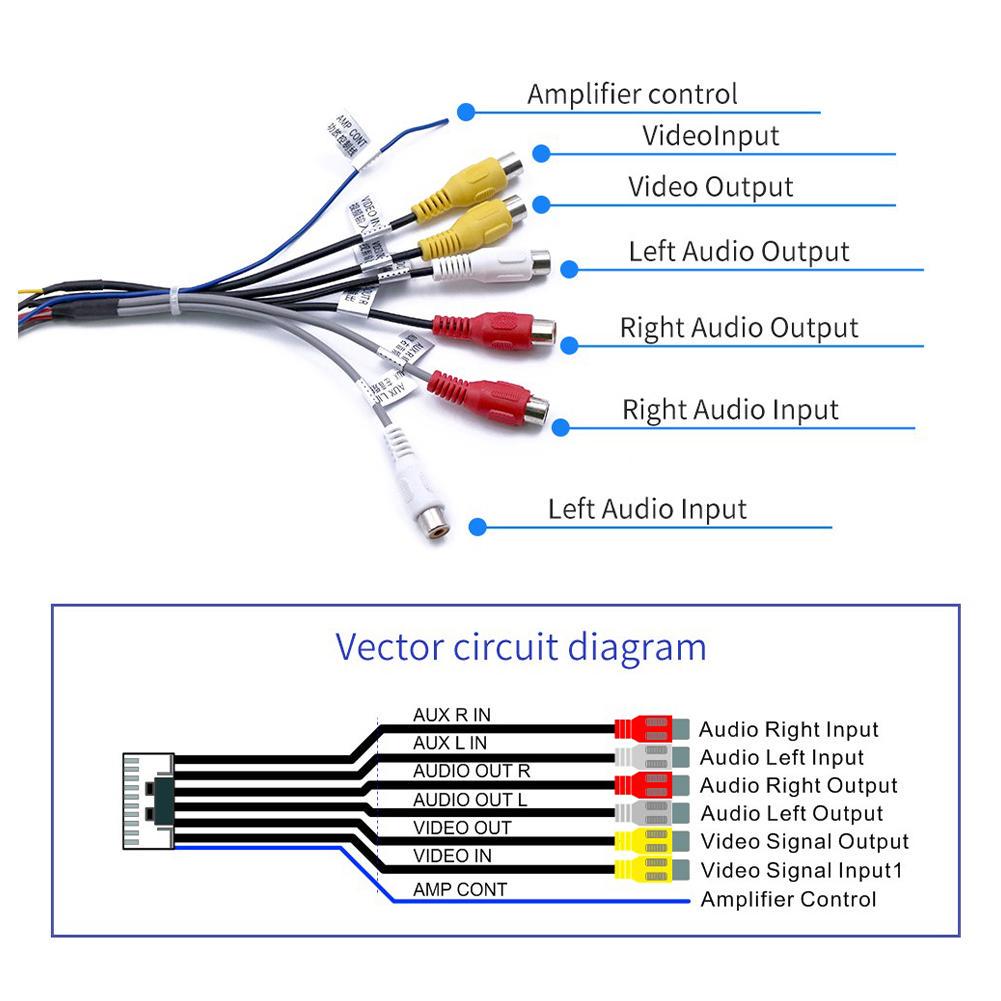 Подключение rca к компьютеру 20-контактный разъем для 6x3,5 мм RCA Женский автомобильный стереоадаптер, жгут 