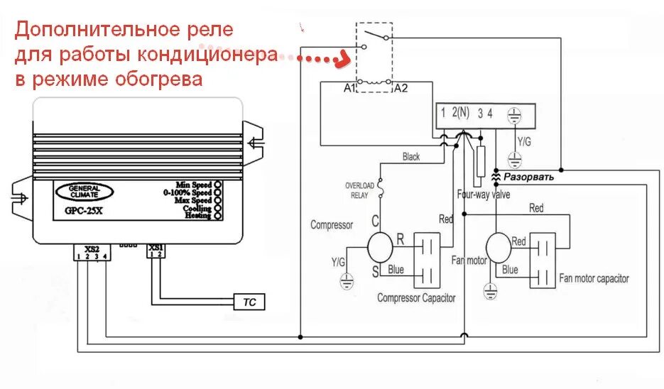 Подключение рдк 8.4 на сплит систему Схема подключения регулятора оборотов вентилятора GPC-25X #МастерХолода #РемонтК