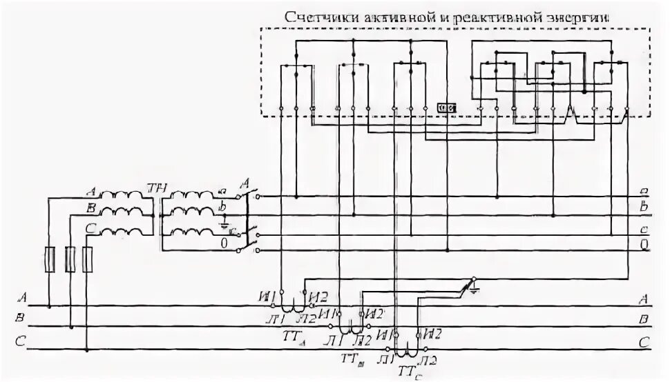 Подключение реактивного счетчика Схемы включения трехфазных счетчиков Авторская платформа Pandia.ru