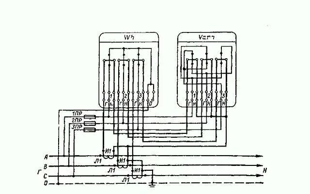 Подключение реактивного счетчика Схема подключения электросчетчика активный реактивный