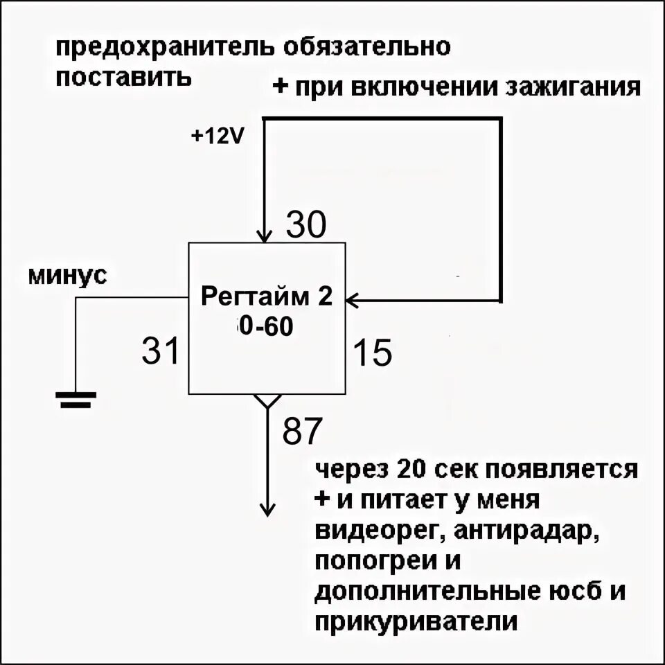 Подключение регтайм 1 Автореле времени регтайм2-12 0-60 - Volkswagen Passat Variant (B5), 1,9 л, 2001 