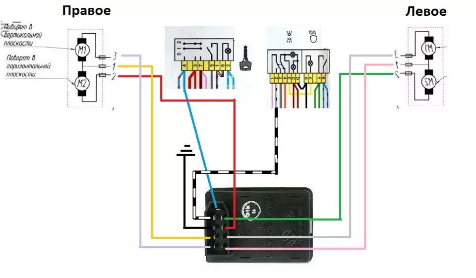Подключение регулировки зеркал ваз Джойстик регулировки эл.зеркал. Привод эл.зеркал, переделка левого зеркала - Lad