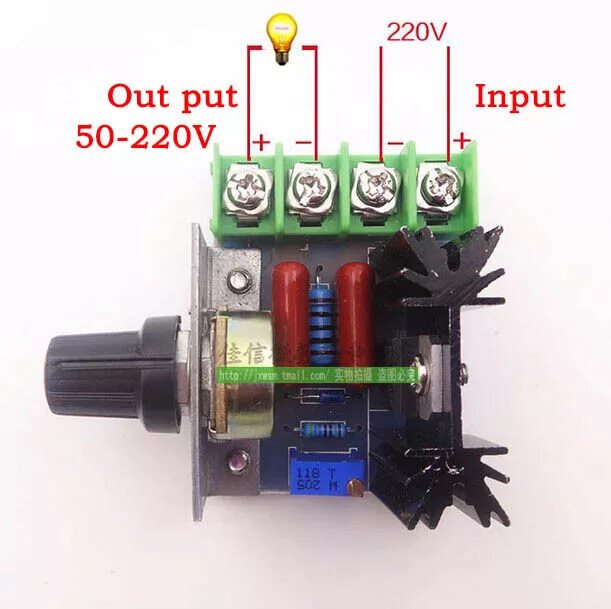 Подключение регулятора оборотов двигателя с алиэкспресс Купить Модуль: Регулятор напряжения AC U = 50-220V, P = 2000W