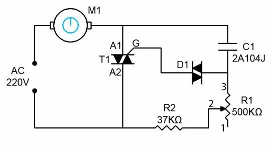 Подключение регулятора оборотов к двигателю 1000W AC Motor Speed Controller Diagrama de circuito, Esquemas eletrônicos, Circ