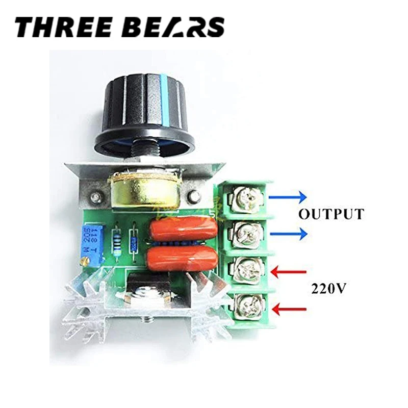 Подключение регулятора оборотов к двигателю Высокомощный электронный модуль регулятора напряжения SCR, 2000 В переменного то