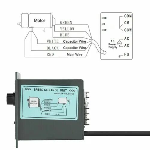 Подключение регулятора скорости к двигателю AC220V 50 Гц 400 Вт цифровой регулируемый бесступенчатый мотор контроллер скорос