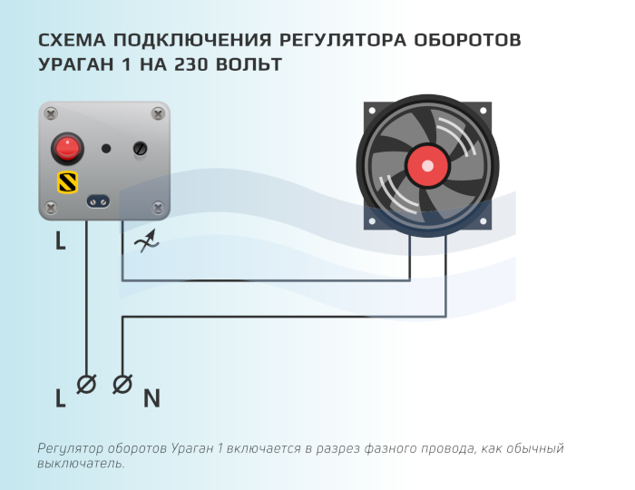 Подключение регулятора скорости к двигателю Регулятор оборотов вентилятора РС 230 - 0,5 Ф купить