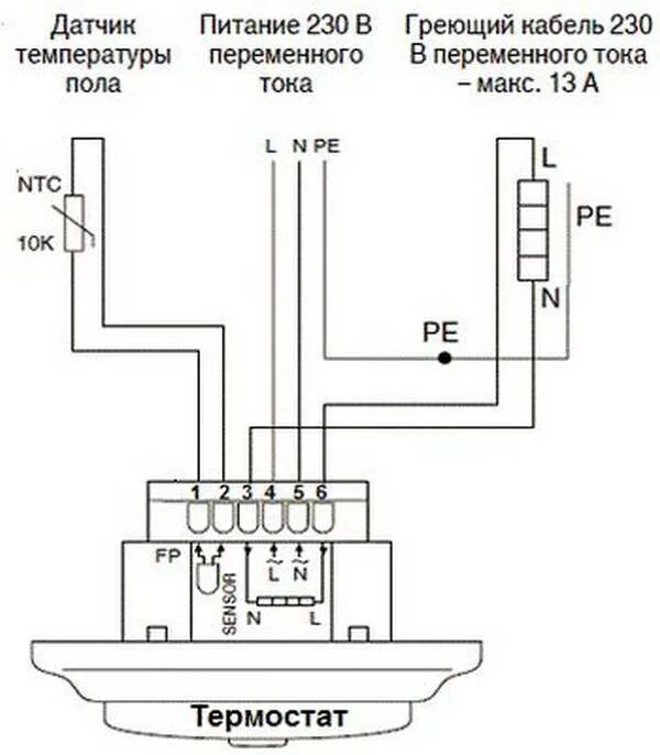 Подключение регулятора теплого пола Блок управления электрическим теплым полом фото - DelaDom.ru