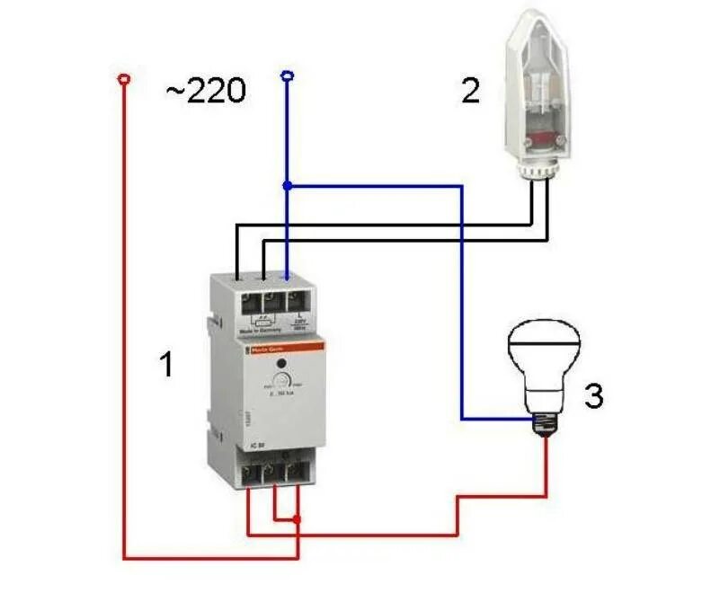 Подключение реле 220 вольт Подключение фотореле к светодиодному прожектору: как подключить, схемы для орган