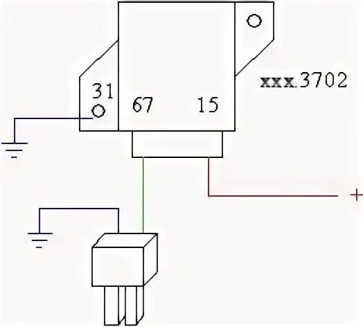 Подключение реле 3702 Схема подключения реле генератора ваз