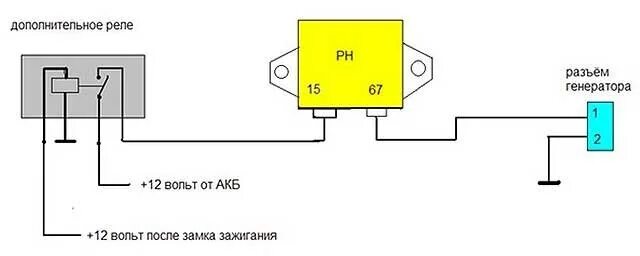 Подключение реле 3702 Трёхуровневый регулятор напряжения - ГАЗ 2401, 2,5 л, 1975 года электроника DRIV