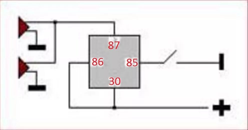 Подключение реле 4 контакта на сигнал Волговские гудки - УАЗ 39094, 2,7 л, 2010 года электроника DRIVE2