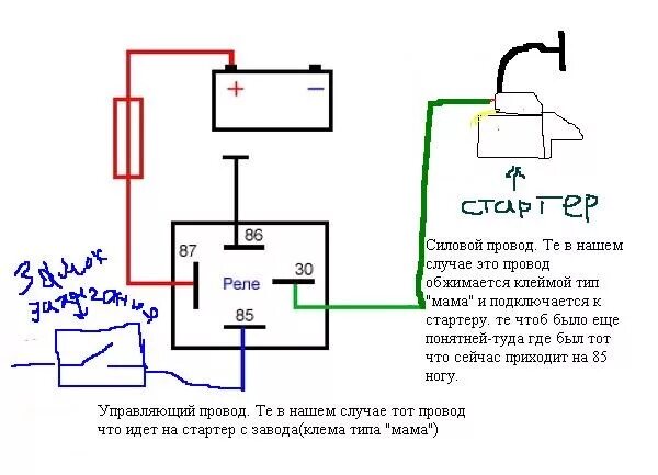 Подключение реле 4 контактное стартера #13. ЭЛЕКТРИКА СХЕМЫ, РАСПИНОВКИ - BMW 3 series Coupe (E30), 1,6 л, 1983 года на