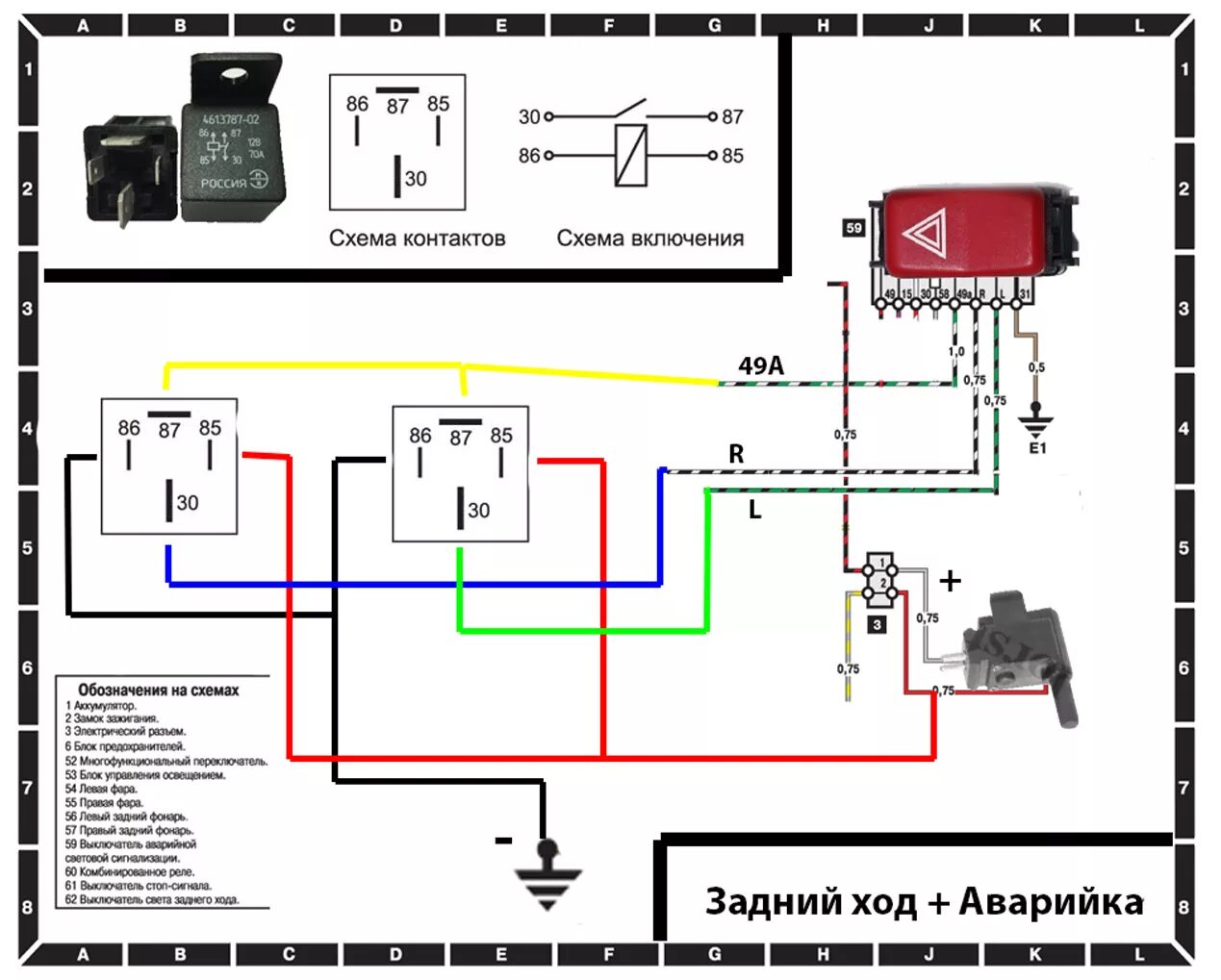 Подключение реле аварийки Задний ход + Авто-Аварийка на Мерс w124 - Mercedes-Benz E-class (W124), 2 л, 199