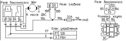 Подключение реле бензонасоса газель Реле электробензонасоса не подключено к жгуту проводов - Студопедия