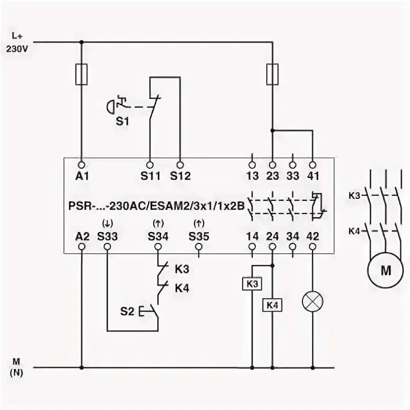 Подключение реле безопасности Купить PSR-SPP-230AC/ESAM2/3X1/1X2/B - Phoenix Contact - 2901431 недорого с дост