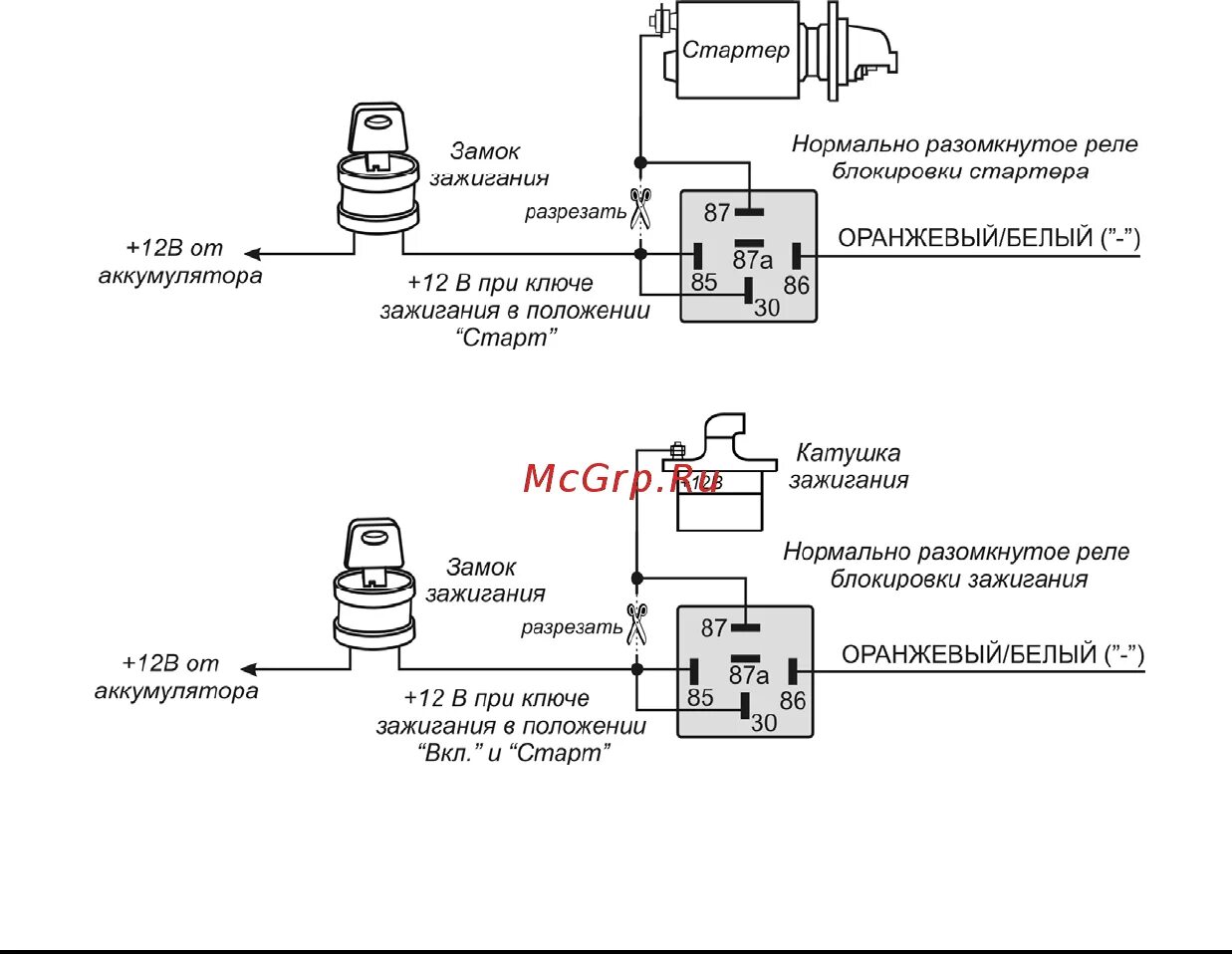 Подключение реле блокировки стартера Alligator TD-350 Инструкция по установке онлайн 17/44 69387