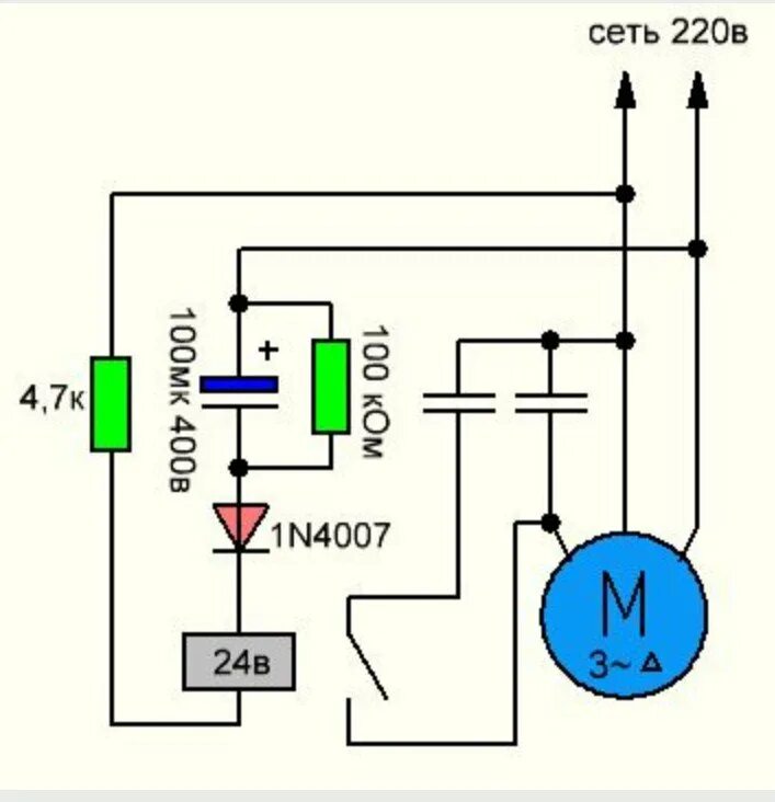 Подключение реле через конденсатор Ответы Mail.ru: Подключение двигателя компрессора.