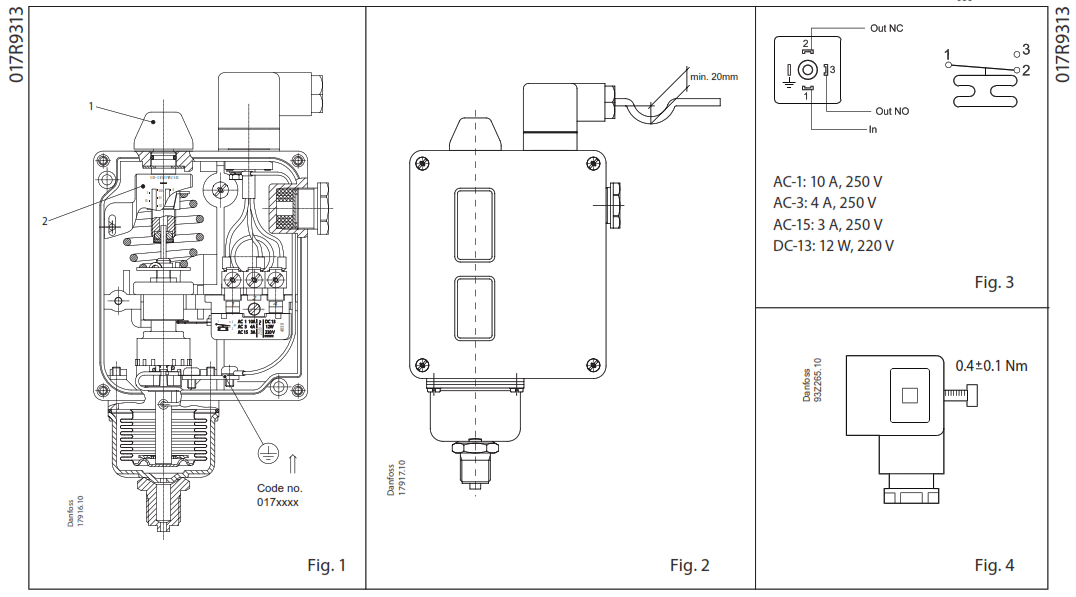 Подключение реле danfoss Руководство по установке реле давления Danfoss RT 112W