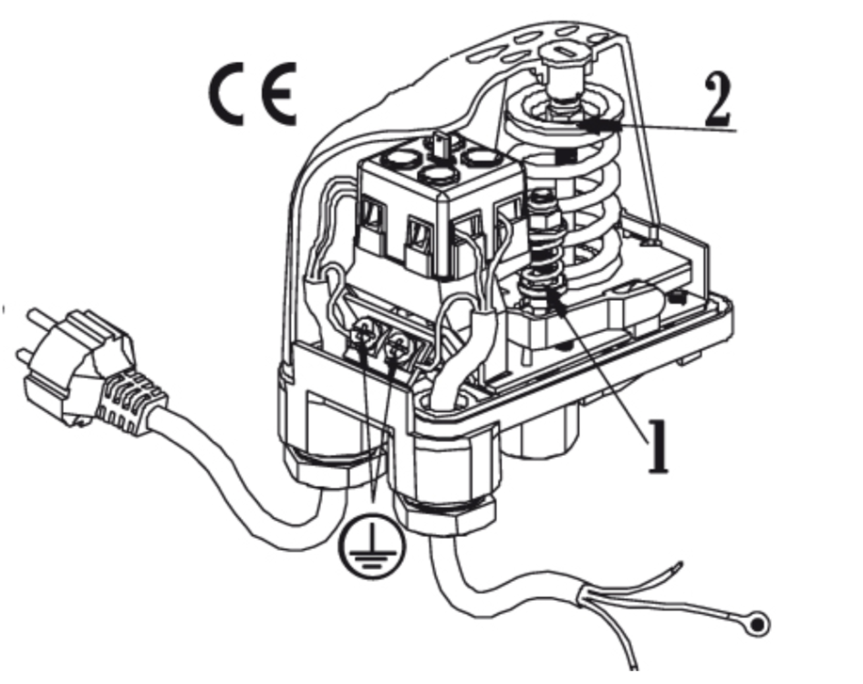 Подключение реле давления mdr Pressostat 0-5 bars câblé pour pompe à eau